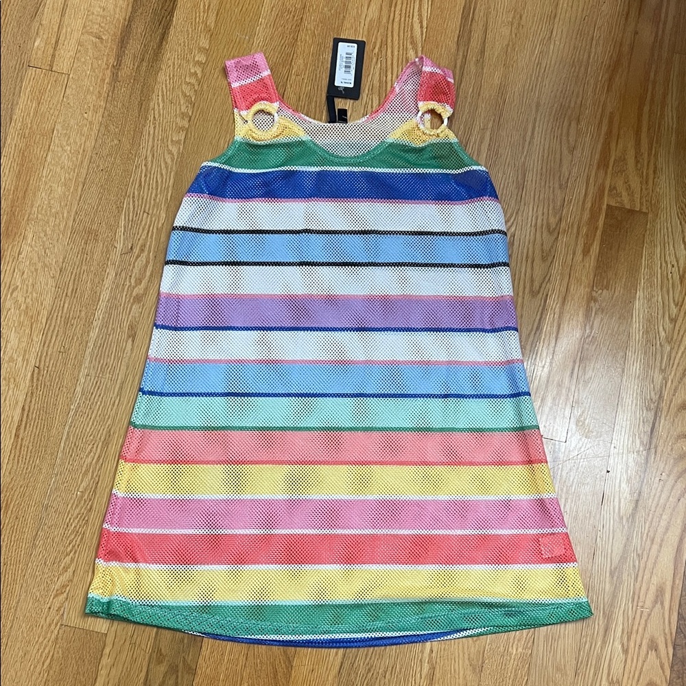 Colorful Striped Bathing Suit Cover-up